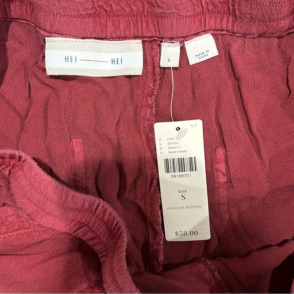 NWT Anthropologie Hei Hei Maroon Lightweight Flowy Shorts, Size: Small - Picture 3 of 4